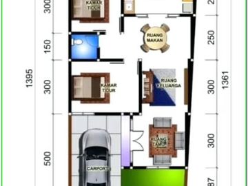Rumah Purwomartani Type 65 Siap Bangun Bisa Custom
