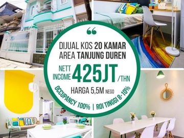 kost bagus tanjung duren,hadap utara,akses mobil,harga 5,5M nego