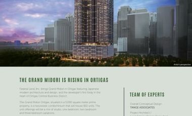 THE GRAND MIDORI ORTIGAS PRE SELLING CONDOMINIUM