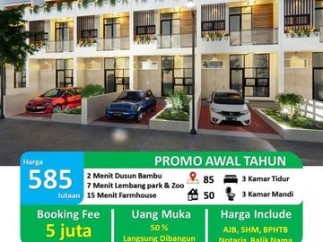 Cluster mewah cantik ala villa sejuk mainroad Cisarua dkt LEMBANG