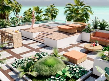Pre Venta de Departamento Mayacatl Reef front, Mahahual, Quintana Roo