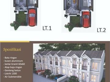 Rumah inden 2 lantai konsep syariah di daerah Ciganitri Bandung
