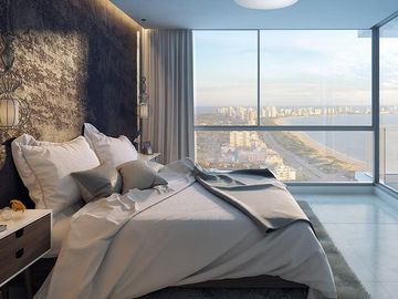 Apartamento de 2 Dormitorios en la parada 18, en primera línea al mar. Playa Mansa - Punta del Este