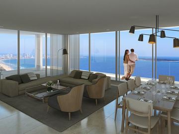 Apartamento de 2 Dormitorios en la parada 18, en primera línea al mar. Playa Mansa - Punta del Este