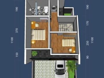 Mel Rumah Baru 2 Lantai Dekat Tol Desari Depok