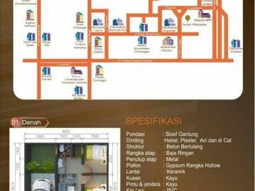 Rumah dijual dilokasi Premium Radar Auri Cimanggis hanya 500jtan