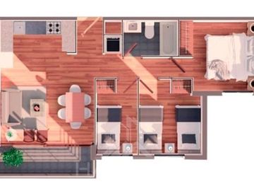 Departamento en venta de 3 dorm. en Llanquihue