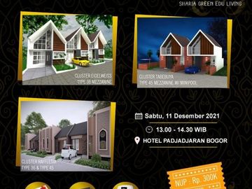 Rumah Syariah Konsep Resort Green Edu Living Dekat Gn Bunder Bogor