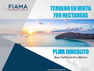 799 HECTAREAS EN VENTA EN PLAYA JUNCALITO, BAJA CALIFORNIA SUR, MX.
