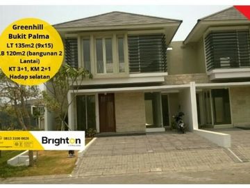 Disewakan rumah minimalis 2 lantai siap huni cluster Greenhill Bukit Palma