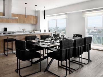 Condominio con balcón, spa, cine, skybar, alberca, pista de jogging, gimnasio, h