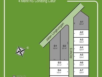 Pekarangan dalam Perumahan Condong Catur Jogja; 128m, SHM
