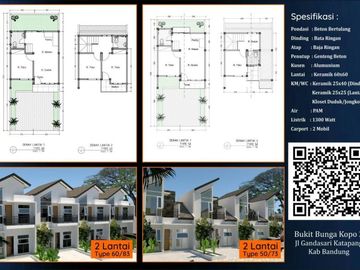 Rumah 2 Lantai termurah, dekat sarana umum dan pusat pendidikan