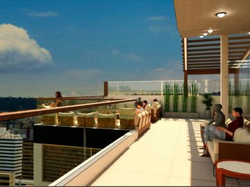 VENTA LINDA  SUITE CON PATIO PRIVADO EN EDIFICIO DE LUJO (SECTOR GRANDA CENTENO)