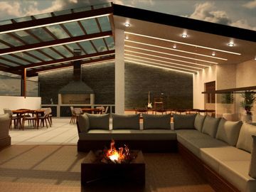 VENTA LINDA  SUITE CON PATIO PRIVADO EN EDIFICIO DE LUJO (SECTOR GRANDA CENTENO)