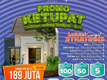 Rumah murah harga 100juta Nonsubsidi di desa Damarsi, Buduran