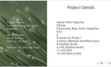 Condo in Tagaytay for sale