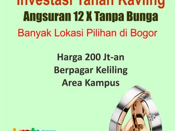Cicil 12 X Non Bunga, Jual Tanah, Dekat Pemda Bogor