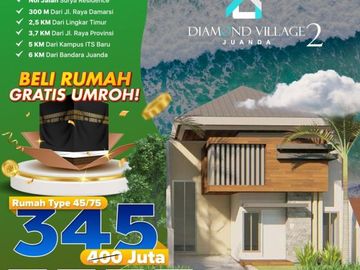 Terbatas, WA 0823-3511-----, Rumah Baru Dekat Kota Sidoarjo Hanya 345 Juta, Diamond Village Juanda 2