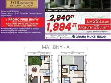 Ciamik Mewah, Type Mahony, Nature Residence , Sidoarjo | Br189 G