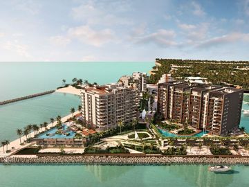 Departamento de Lujo frenta al mar de 146.9 m2 en la costa de Merida Yucatan
