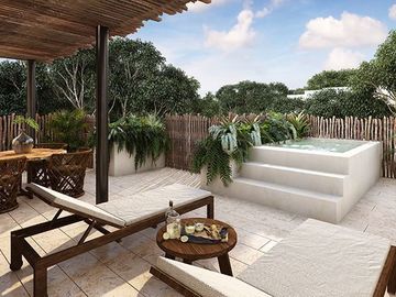 Penthouse de 2 recamaras con spa, gimnasio, club de niños, cerca de la playa en
