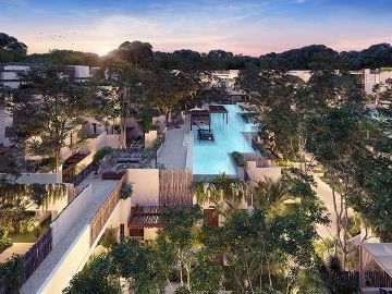 Penthouse de 2 recamaras con spa, gimnasio, club de niños, cerca de la playa en