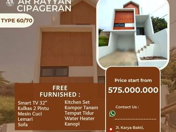 Gratis Full Furnish Tanpa Diundi Rumah 2LT Dibawah Harga Pasaran di Cimahi Cipageran