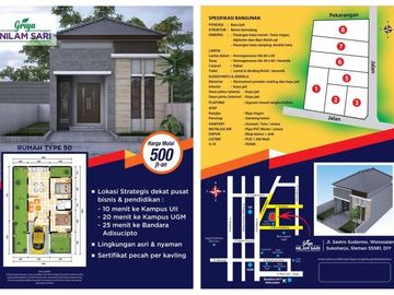 Rumah murah minimalis dekat UII jl kaliurang sleman yogyakar