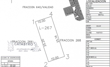 Lotes Semi-urbanizados en VENTA en Paseos Kiní Yucatán