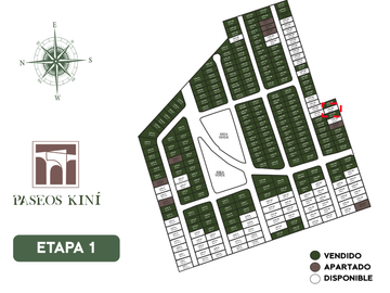 Lotes Semi-urbanizados en VENTA en Paseos Kiní Yucatán