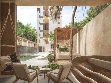 Departamento en VENTA en la playa en Montejo Beach (Garden house)