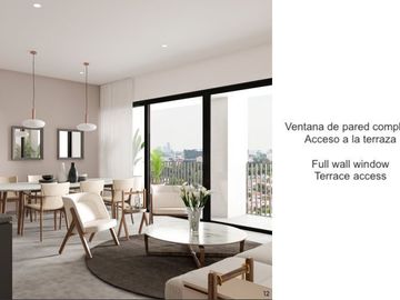 Departamento de lujo vista  a Pablo Neruda,  con lobby, sala de juntas y centro