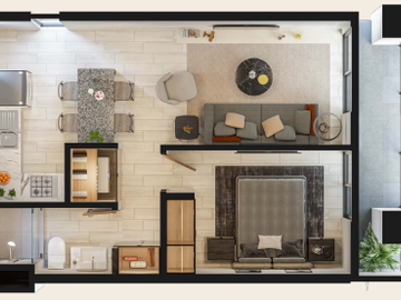 DEPARTAMENTO EN PROYECTO EN PRE-VENTA EN AZUL MOCA 377