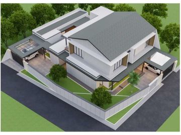rumah mewah di jl cemara kipas komplek pemda