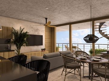 Penthouse(B) en la playa en VENTA en COPROPIEDAD en Rosa Palmar , Sisal