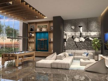 Apartamento con cine, alberca, gimnasio con spinning room, vista al campo de gol