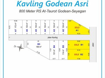 Dijual Tanah Barat RS At-Turots Seleman, 100 Jt-an