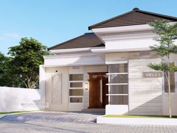 Rumah Villa 3 Kamar Tidur Desain Mewah dekat SD Model Sleman