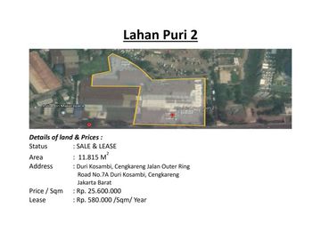 Dijual atau Disewakan Lahan di Puri, Jakarta