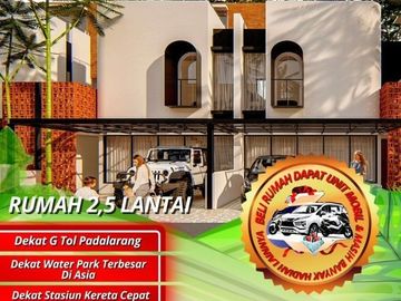 Rumah Resort 2 Lantai Modern Fasilitas Santorini Yunani Styl