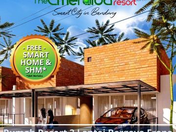 Rumah Resort 2 Lantai Modern Fasilitas Santorini Yunani Styl