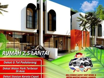 Rumah Resort 2 Lantai Modern Fasilitas Santorini Yunani Styl