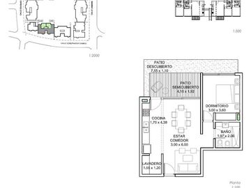 Vilanova Haedo - 2 AMB. c/patio y jardín propio - cochera opcional y amenities