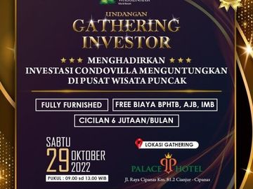 Cukup 600Jtan Punya Investasi Villa 2LT Full Furnish di Puncak Cipanas Cianjur