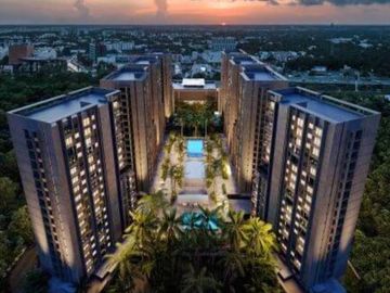 Departamento con alberca vista a la laguna, cine, jacuzzi, gimnasio venta Cancun