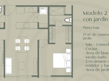Departamento(2) en Venta en Veta en Temozón Norte