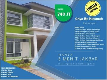 Rumah 2 lantai Tangerang yang nempel Jakarta barat tanpa bi cheking
