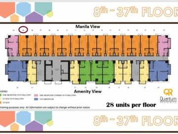 Salelable 1BR w Balcony Pre Selling in Quantum Res Taft