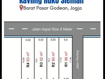 TANAH KAPLING RUKO SLEMAN BARAT, PINGGIR JALAN RAYA: LEGALITAS SHM